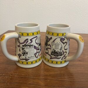 Budweiser Anheuser Busch Beer Steins Pair 1996